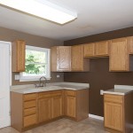 another view of the kitchen cabinets and counter